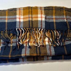 Old Navy Plaid Scarf in Navy and Mustard